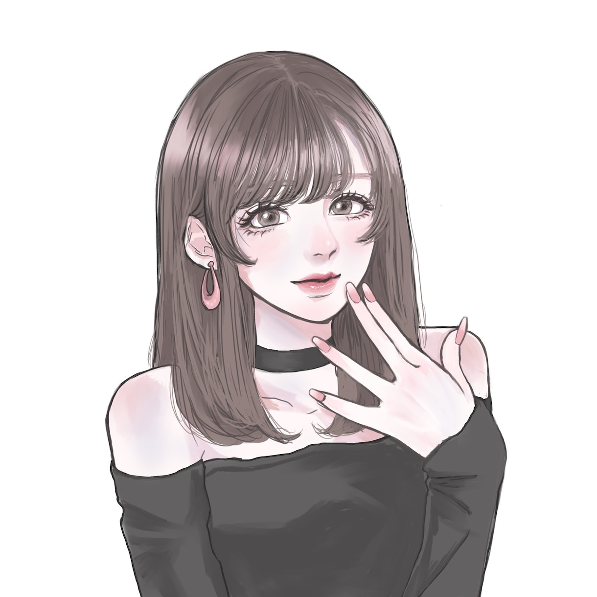 韓国風｜クールで綺麗めな女の子イラスト描きます 可愛いだけじゃ物足りない。ダークなイラストを探している貴方へ イメージ4