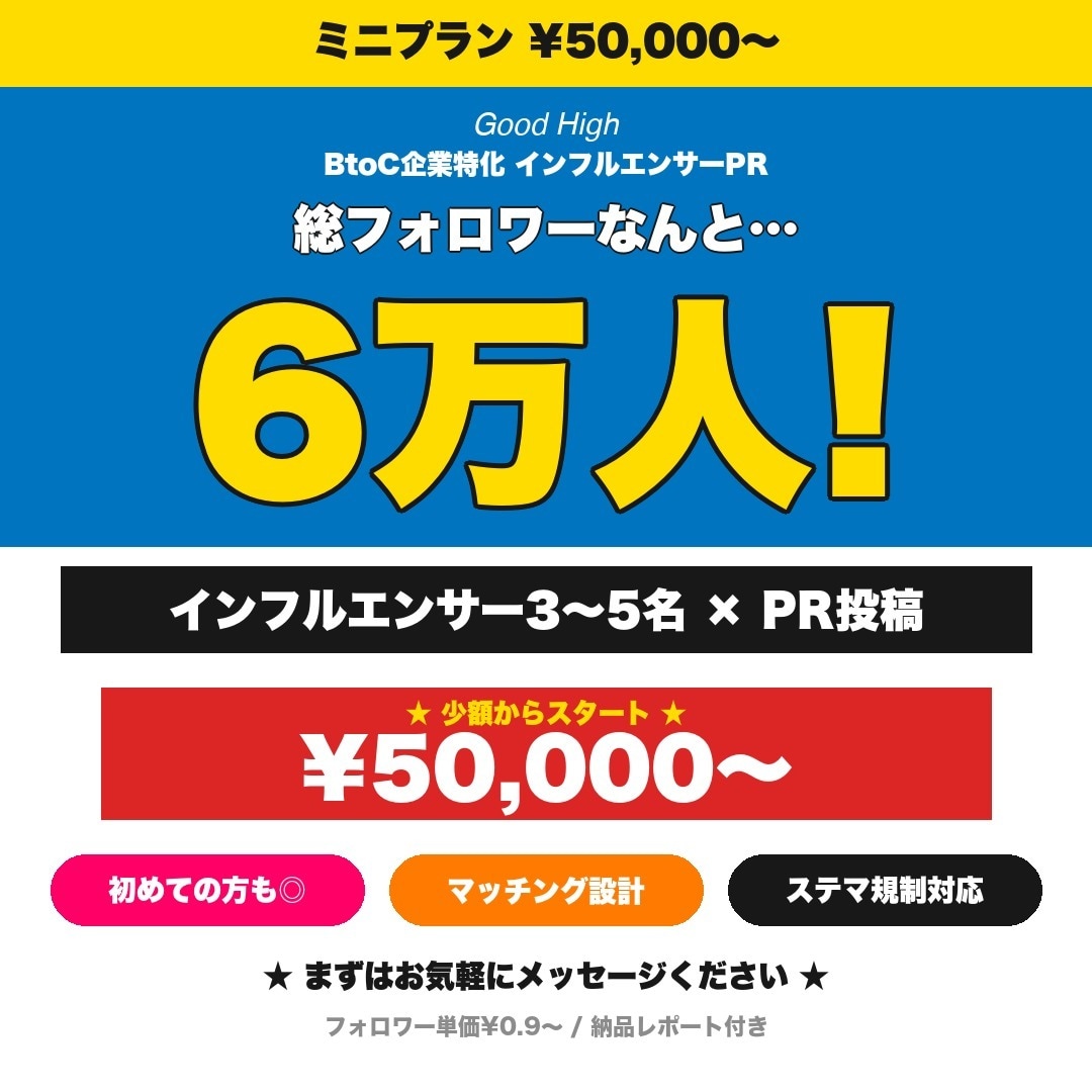 Z世代特化インフルPR3～5名で代行します Miniプラン/Z世代EC運営者の少額PRプラン イメージ1