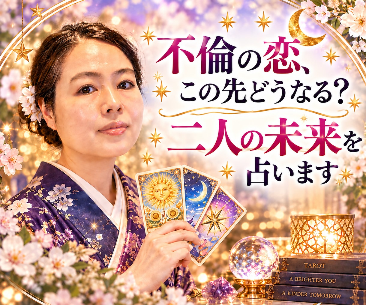 不倫の恋、この先どうなる？二人の未来を占います あの人の本音と、この恋が向かう未来をカードで丁寧に紐解く イメージ1