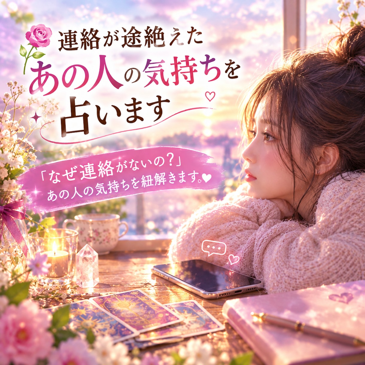 音信不通のあの人は…あなたへの気持ちを占います 「なぜ連絡がないの？」あの人の気持ちを紐解きます イメージ1