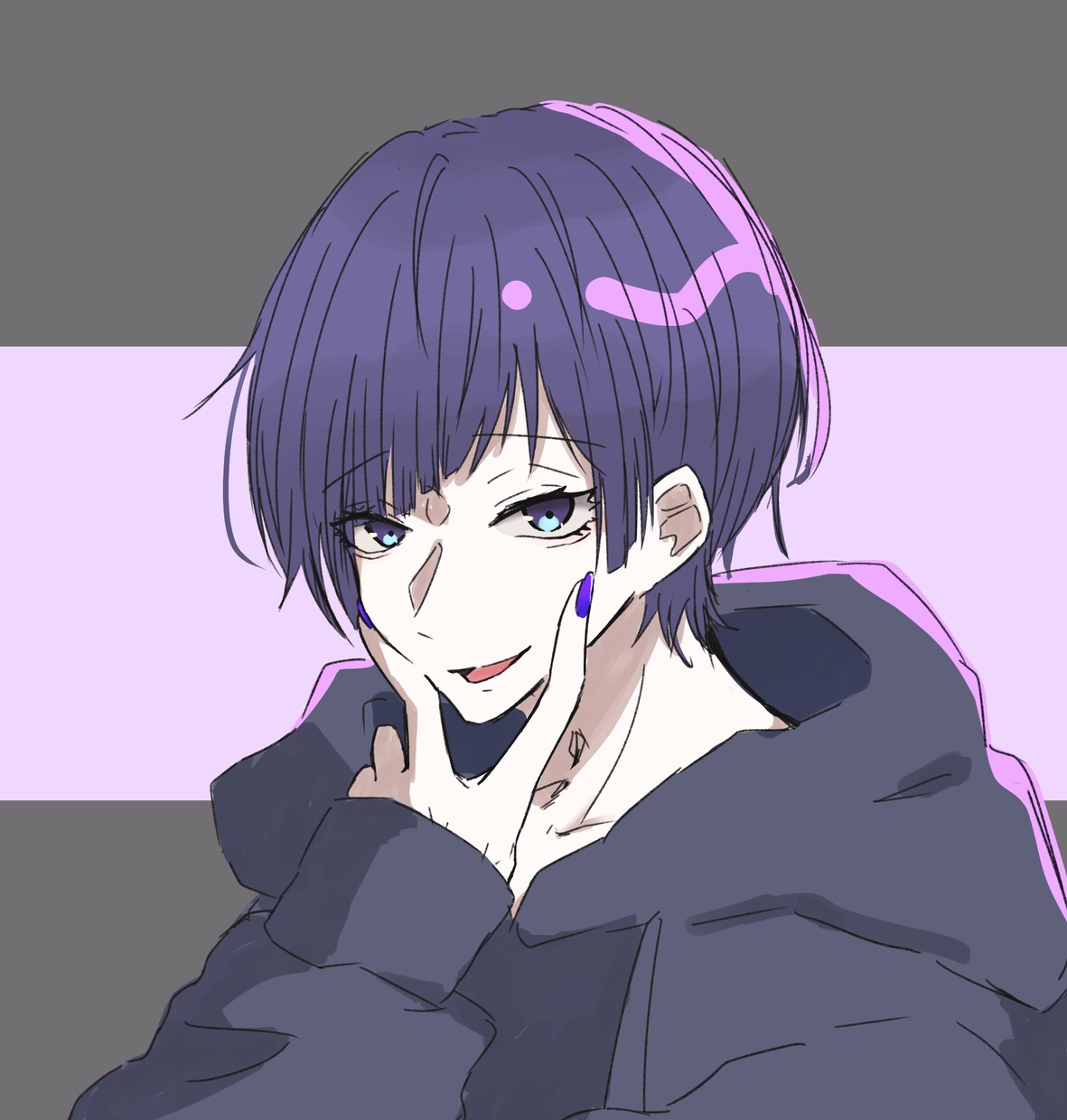 透明感のあるエモい美男子・中性的なアイコン描きます 中性的な魅力と透明感。SNSに映えるエモい男子を描きます イメージ4