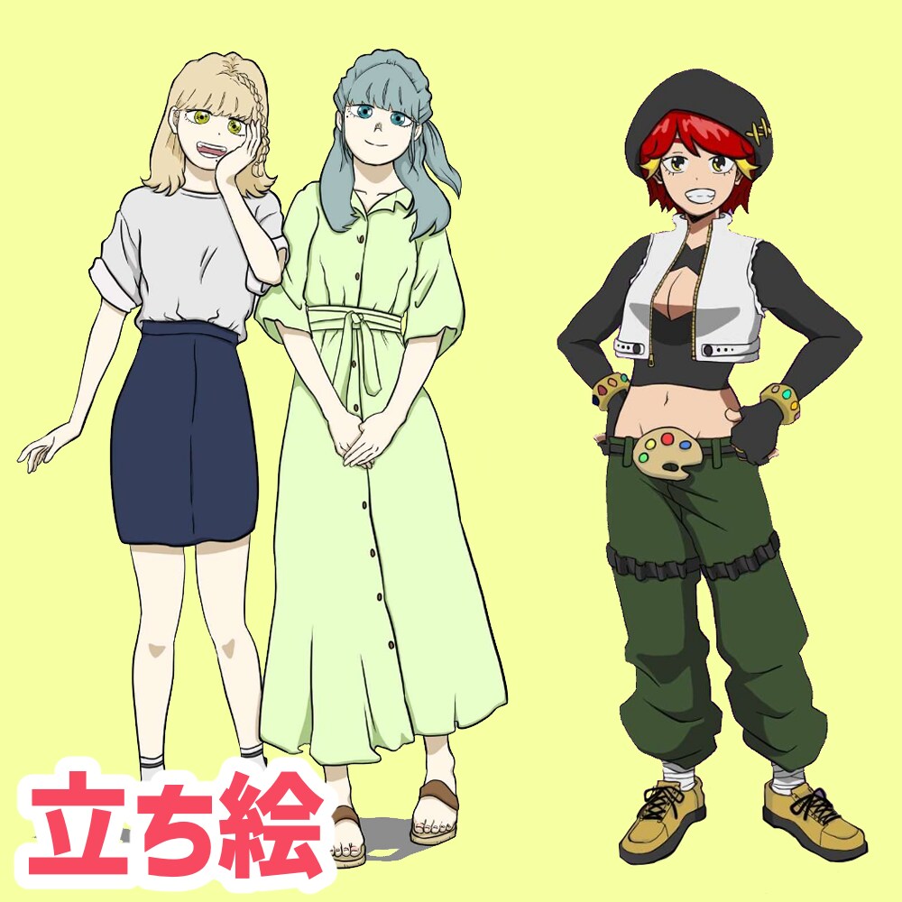 某アニメ風イラスト描きます 創作キャラを推しと同じ次元に！特徴箇条書きでもOK！ イメージ2