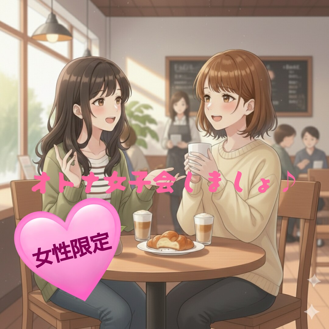 なんでも話そ♪しがらみナシの女友達になります オトナになったからこそわかる。甘いスイーツより甘くない本音！ イメージ1