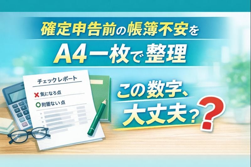 確定申告前の帳簿不安チェックします ご自身で入力された帳簿の確認サービスです イメージ1