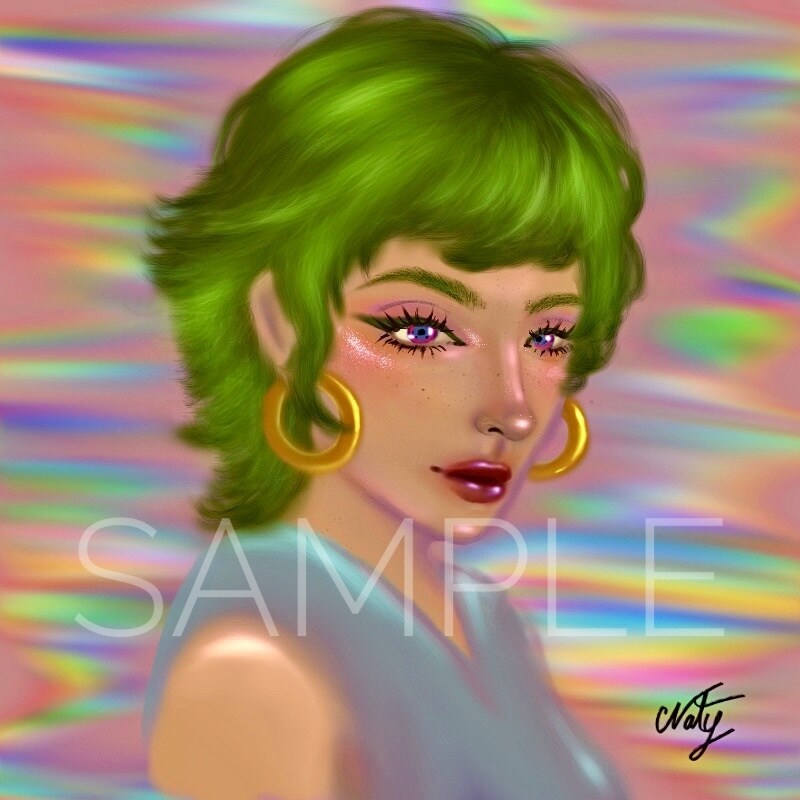 大人可愛いイラスト、SNSアイコン等をお描きします キラキラしたビビットで個性的なイラスト★ イメージ5