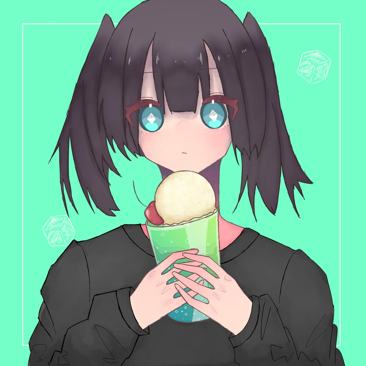 アイコンのイラストを描きます バストアップを描きます。人数は2人まで夢絵可能 イメージ2