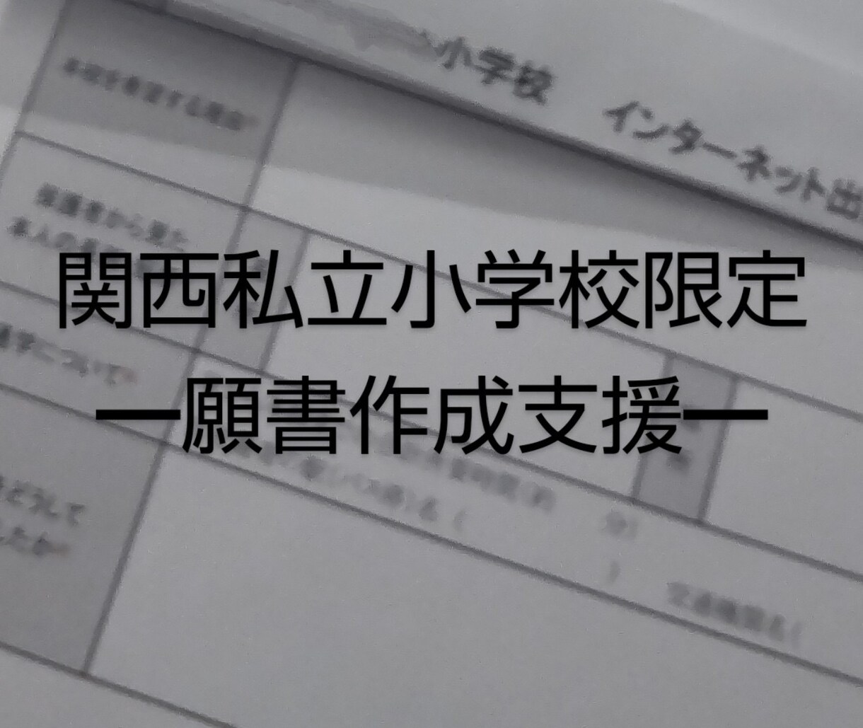 関西私立小学校限定■願書作成を完全サポートします 志望校の校風とお子様の特徴とご家庭像をマッチング イメージ1