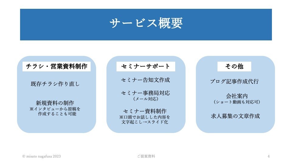 メモ書き・テキスト→プレゼン資料にします 【コンテンツ制作代行】営業・プレゼン資料、セミナースライド イメージ3