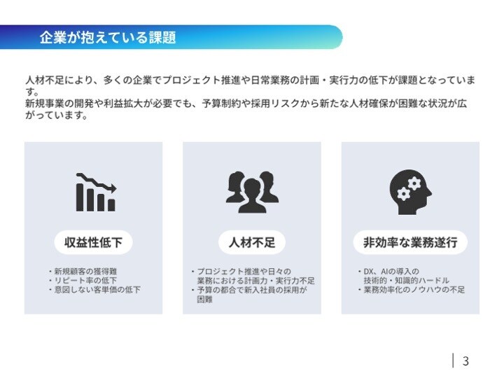 経験豊富なコンサルが企業運営を包括サポートします 低リスク・低コスト、伴走型コンサルティングで包括サポート イメージ4