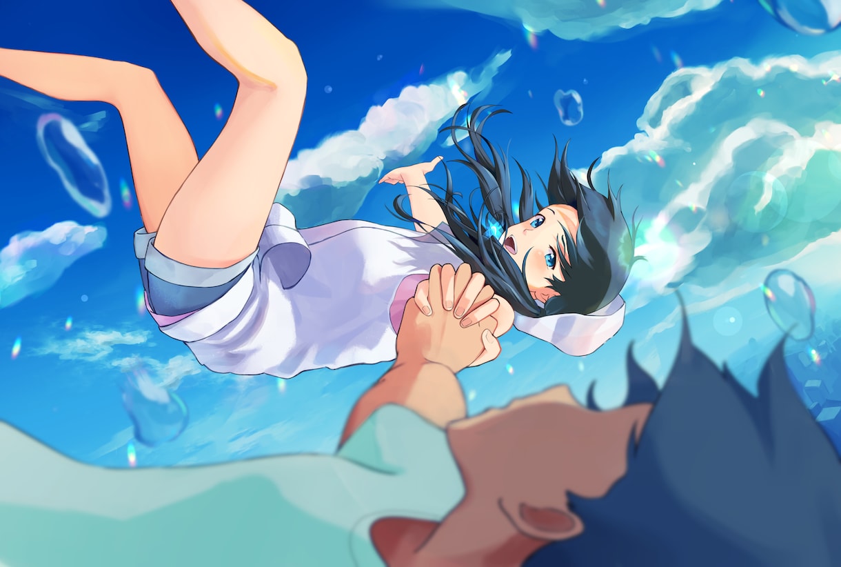 お好みのシチュエーションのイラストを描きます 同人誌の表紙、動画のサムネに雰囲気のあるイラストを イメージ3