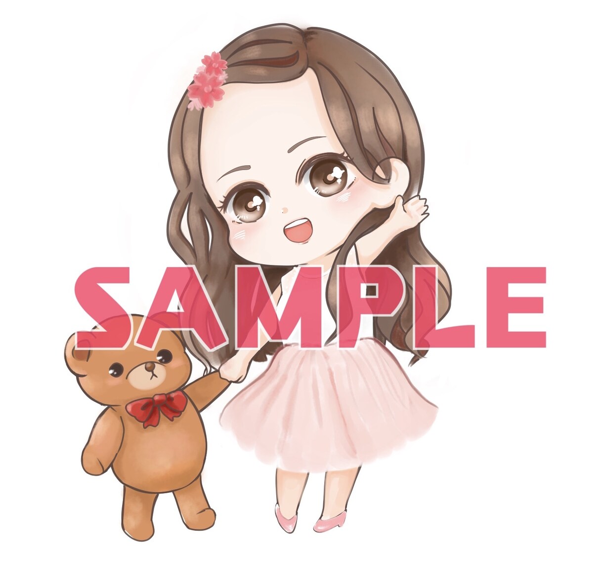 ミニキャラ作成！似顔絵も♪綺麗にかわいく描きます ちびキャライラスト・オリジナルもOK！高品質に仕上げます！ イメージ10