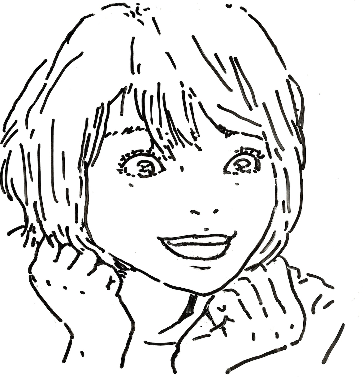 ホワイトボードに似顔絵を描いてデータでお送りします アイコン等に、マーカーで描いた似顔絵を使ってみませんか？ イメージ3