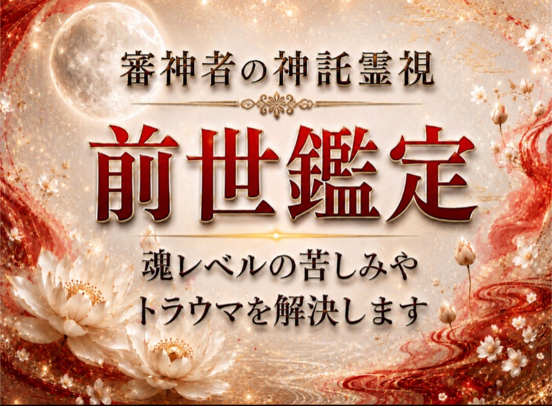 前世鑑定｜魂レベルの苦しみや、トラウマを解決します 【神託霊視】で、あなたが抱える前世から続く業を好転させます。 イメージ1