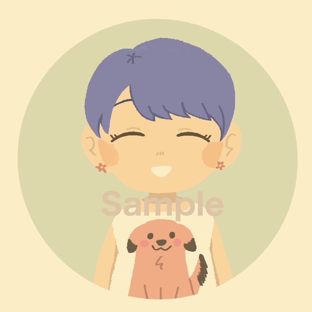 親しみやすい可愛いアイコン描きます 優しいタッチの絵柄であなた専用の素敵なアイコンお作りします◎ イメージ1