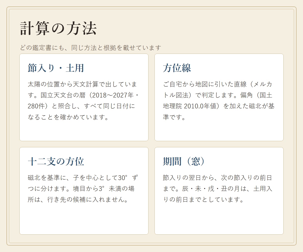 吉方位カレンダー12か月分を行き先つきで作ります 月ごとの吉方位と、ご自宅から行ける候補地を距離つきで イメージ5