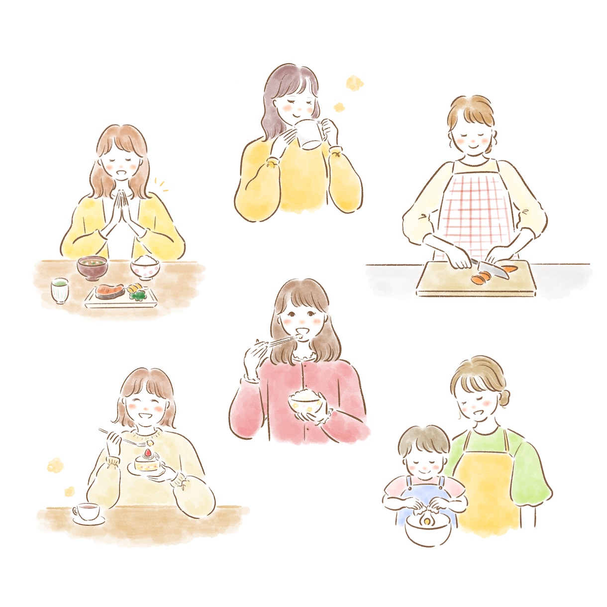 ほんわか可愛い☻カットイラストお描きします Webや書籍など挿絵にもピッタリ イメージ4