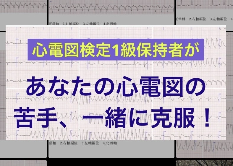心電図検定1級が心電図検定試験に向け相談に応じます 臨床・試験対策・症例読影まで幅広く対応！ イメージ1