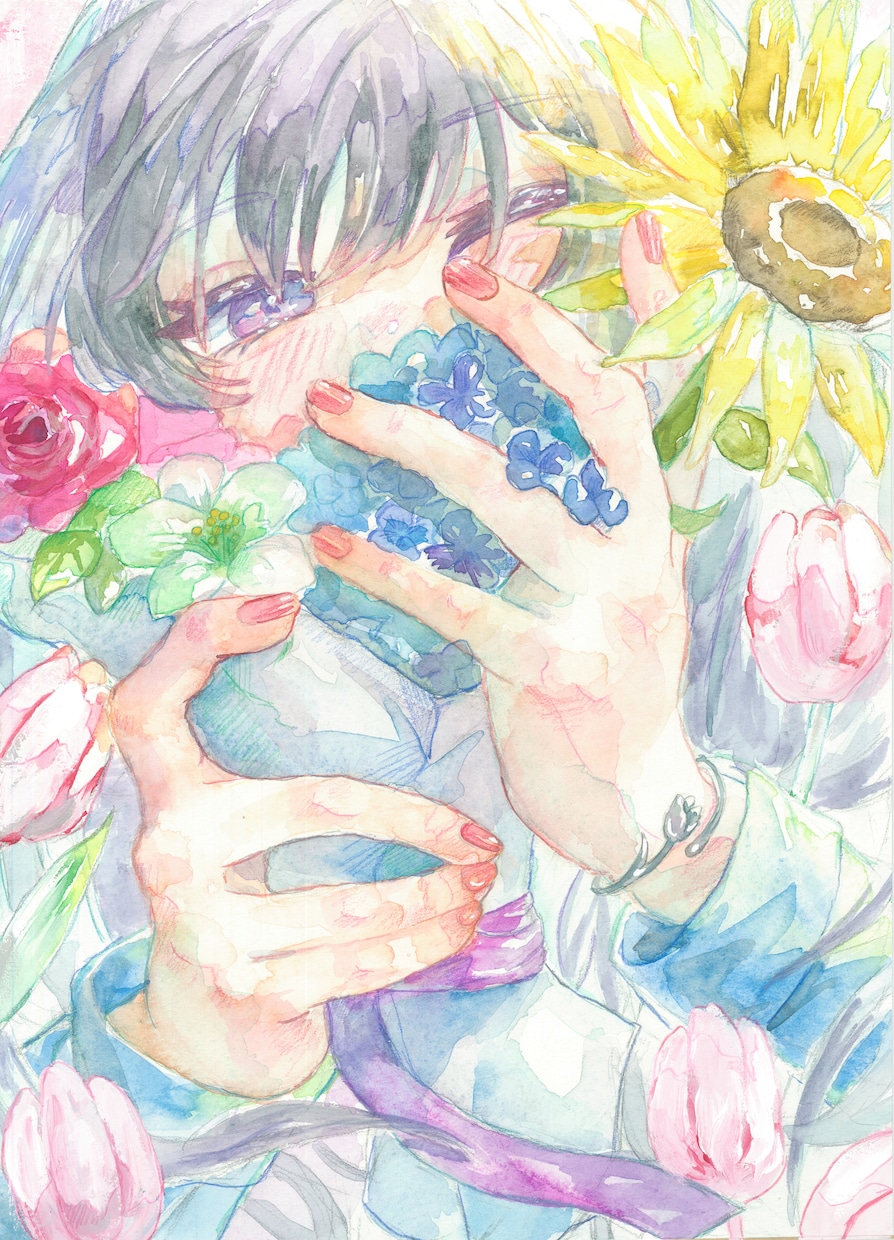 A カラフルな水彩イラスト　描きます アナログが生み出す一味違うオリジナルイラストを制作いたします イメージ1