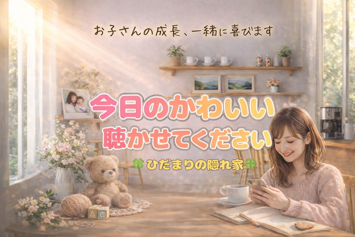 お子さんの成長や、日々のかわいい♥️をお聴きします 写真1枚でも大歓迎、子育て支援員が喜びを分かち合います☘️ イメージ1