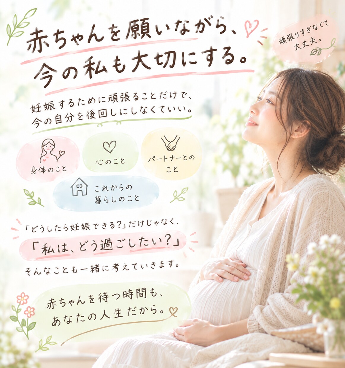 妊活、誰に相談したらいい？ます 今の妊活のお悩みや、誰にも言えない気持ちをお聞かせください イメージ5