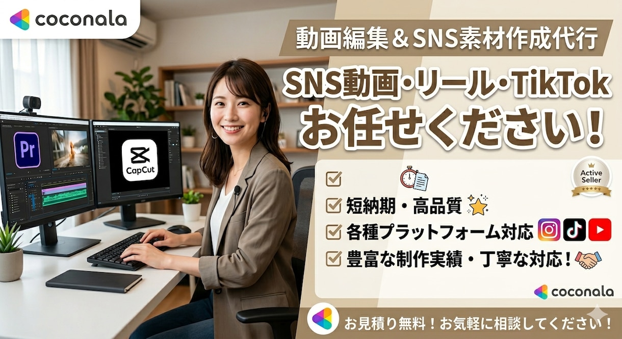 インスタ投稿YouTubeのサムネイル画像作ります SNS動画・リール・TikTokお任せください！ イメージ1