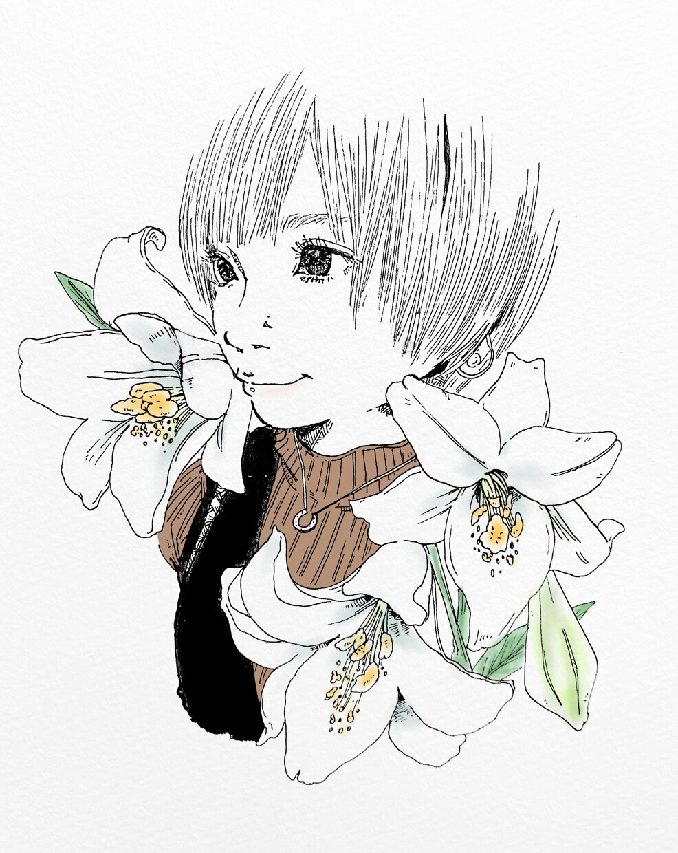 3月31日まで限定！シンプルお洒落な似顔絵描きます SNS等のアイコンに、オリジナルのイラストいかがですか♪ イメージ1