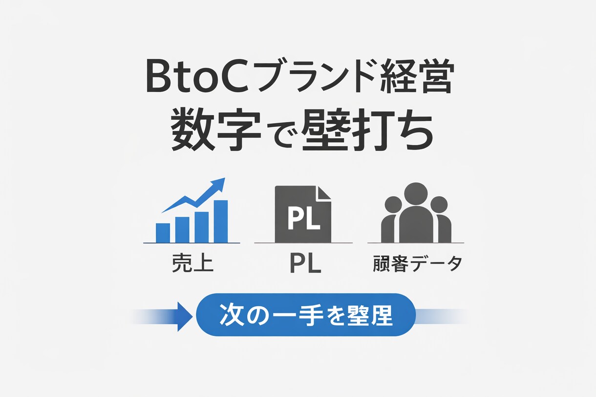 BtoCブランド経営を数字で壁打ちします 売上・PL・顧客データから次の一手を整理 イメージ1
