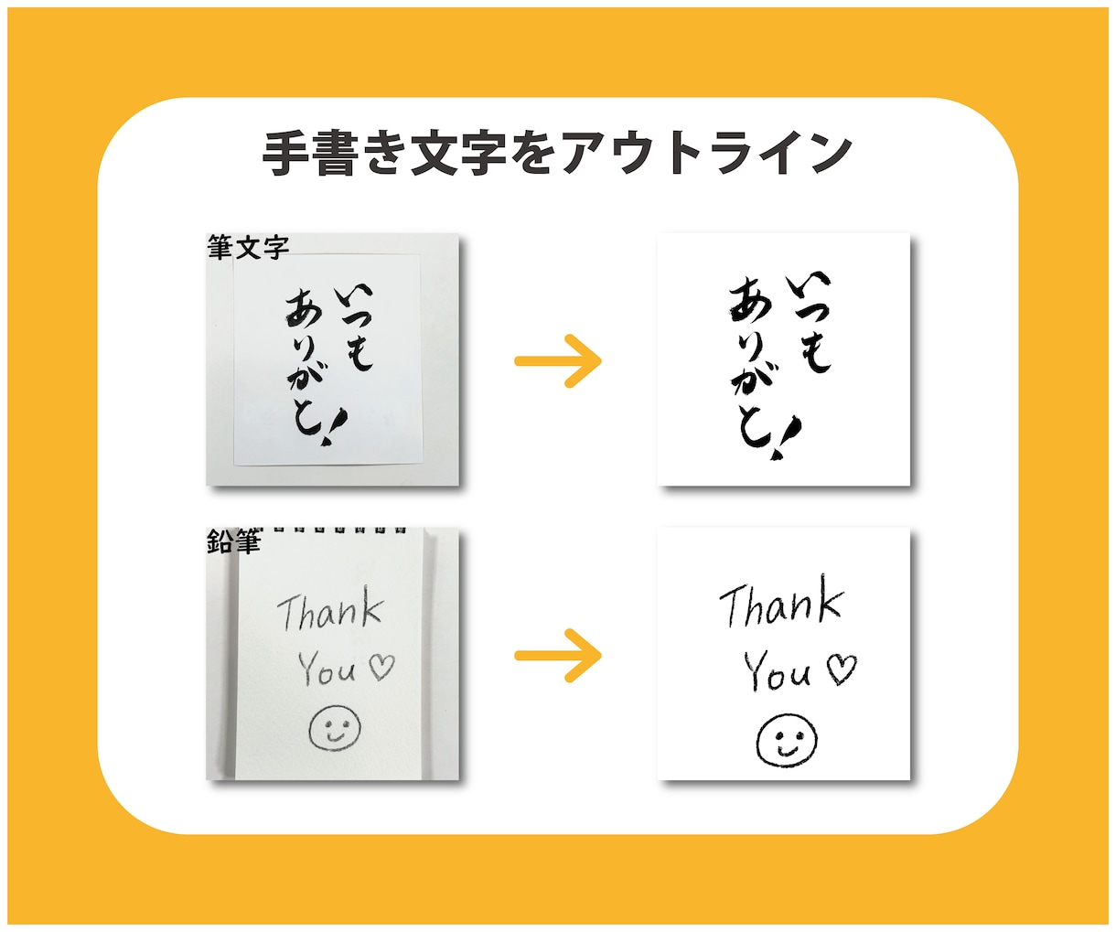 手描きイラストや文字をトレースします アナログのイラストや筆文字をキレイなデータに♪ イメージ4
