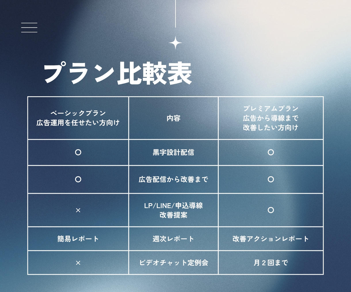 導線改善案も提示！Meta広告で利益を最大化します 広告＋LP導線の改善案を提示。月2回のビデオ面談で手厚く伴走 イメージ8