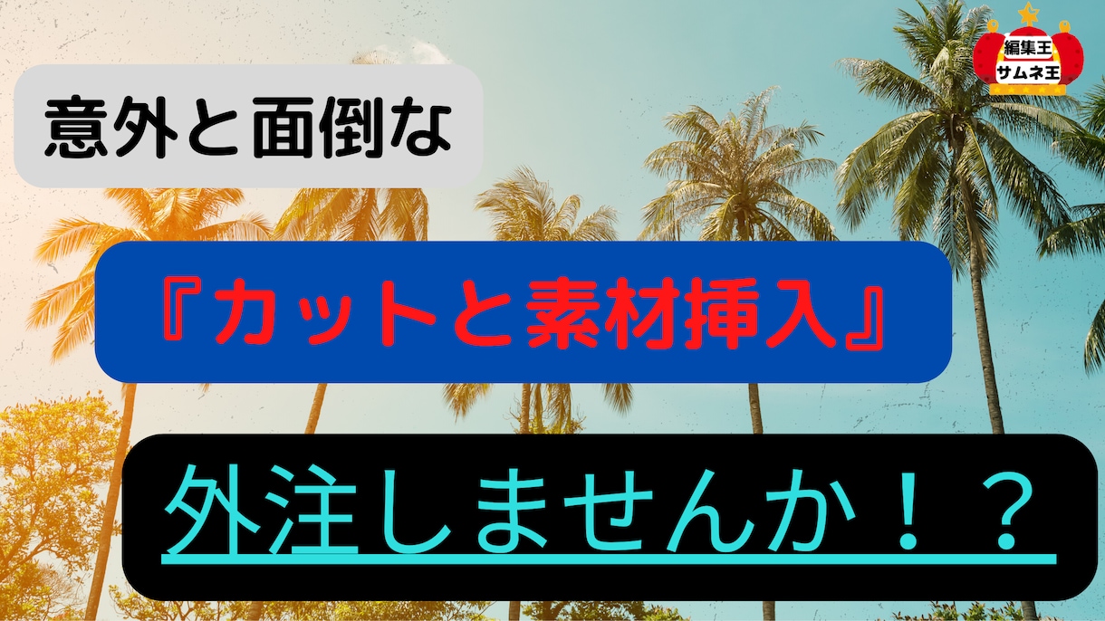 面倒なカットやBGMの挿入！手伝います 時間のかかる『カットとBGM』編集の外注で効率化しませんか？ イメージ1