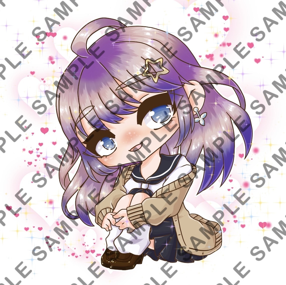 かわいいデフォルメキャラで全身アイコン描きます あなた用のSNSアイコン描きます(全身) イメージ3
