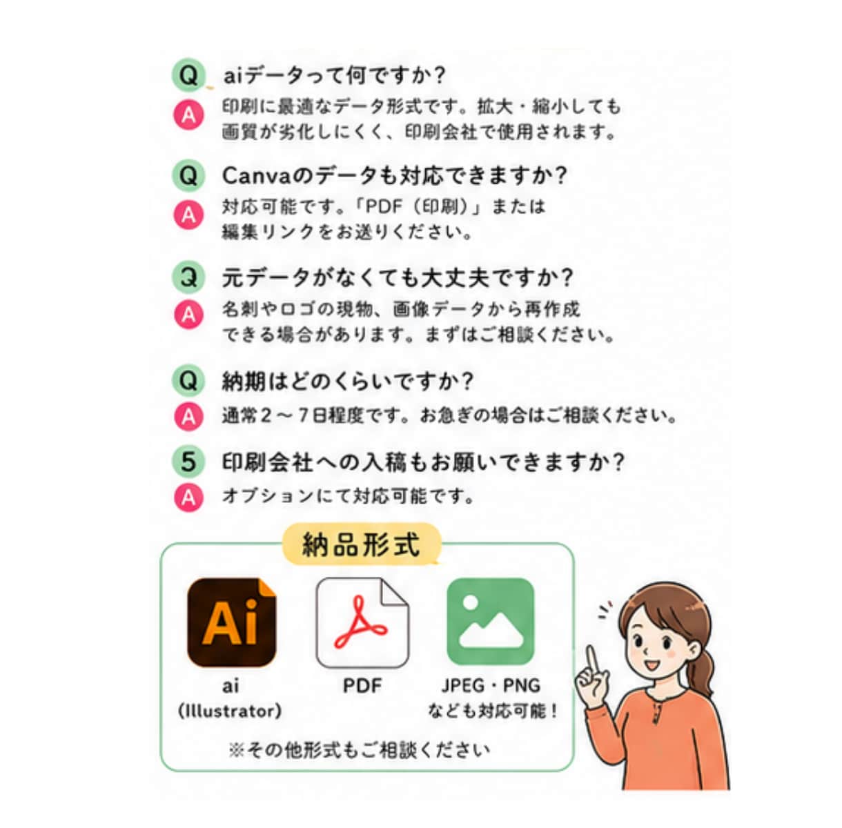 印刷会社に渡せるaiデータを作成します 印刷初心者さんも安心♪急ぎのデータ作成もご相談ください イメージ6