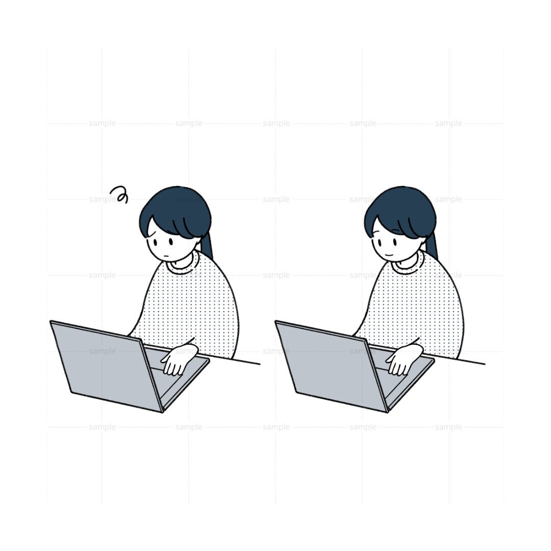 SNS・ブログ用のシンプルな人物イラスト制作します シンプルで使いやすい｜線画と単色の人物イラスト イメージ3
