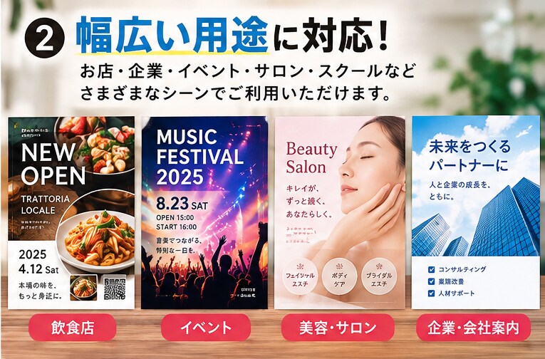 原案ありのチラシ・フライヤーのデータ作成します 原案はざっくりとしたメモでOK。入稿先データに合わせます。 イメージ4