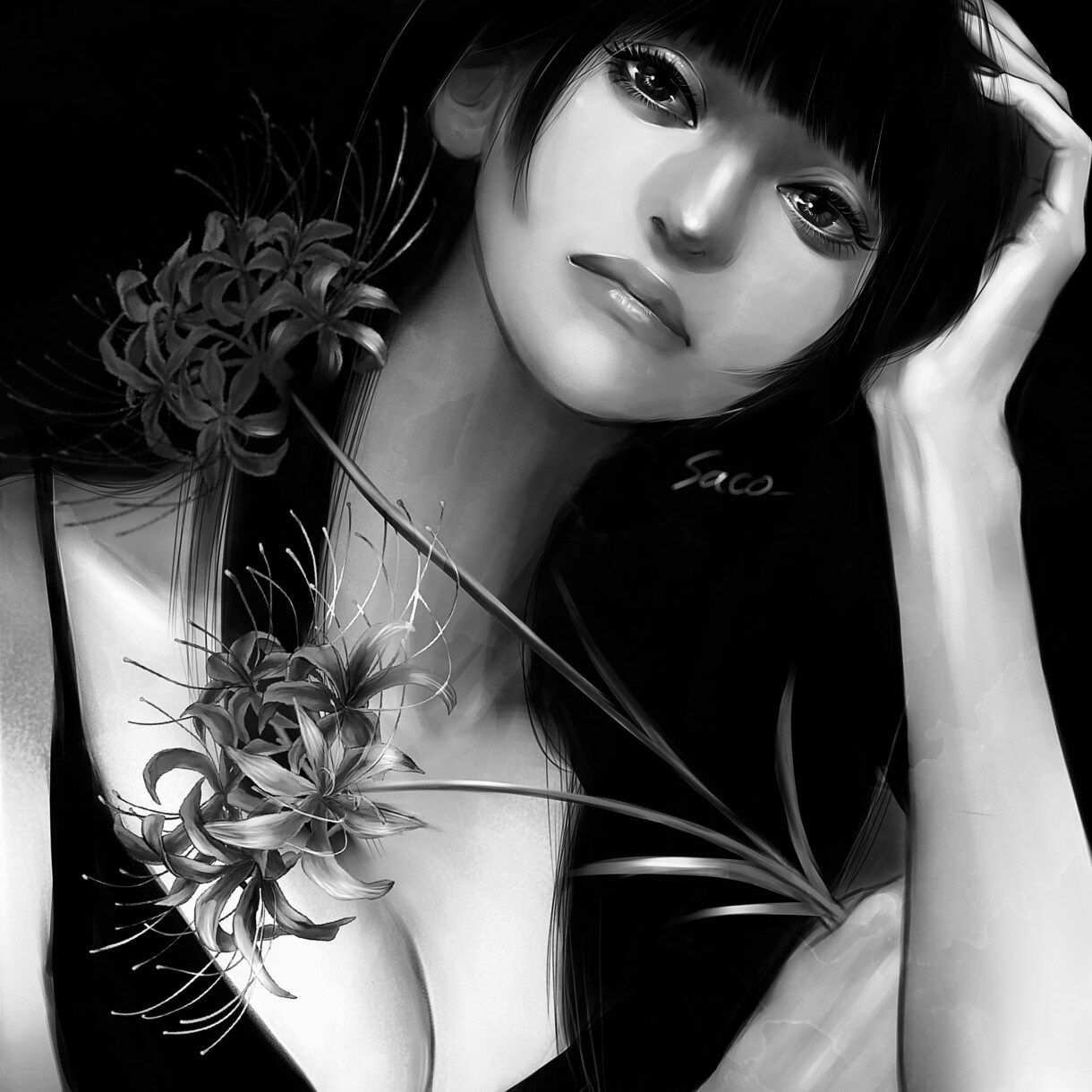 モノクロイラスト描きます SNSアイコンなど、ぜひお気軽にご相談下さい イメージ10