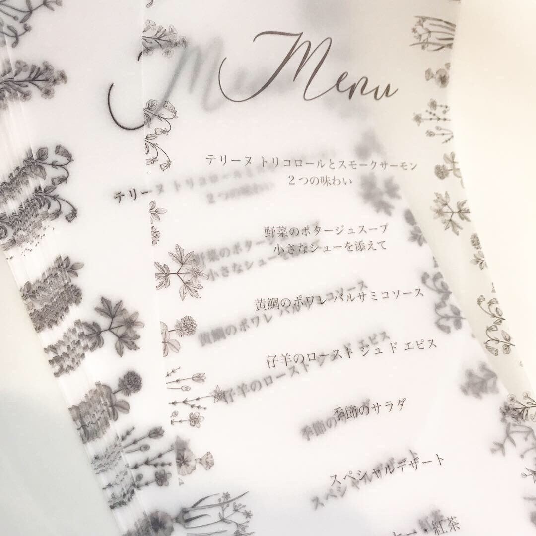 結婚式のメニュー表デザインします おしゃれな結婚式をしたいあなたへ♡修正は何度でも無料です！ イメージ4