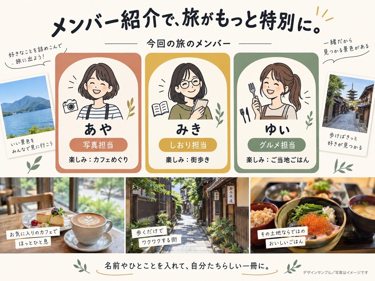 旅のしおりを作ります あなたの旅が、もっと楽しみになる一冊を。 イメージ9