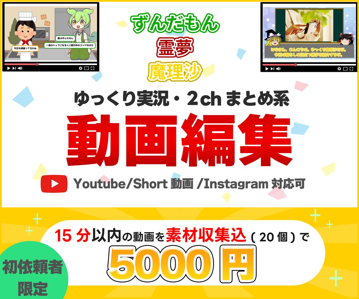 貴方の動画を印象付けるOP/ED動画を制作します 選べるサンプルから貴方専用のカスタマイズで制作します イメージ1