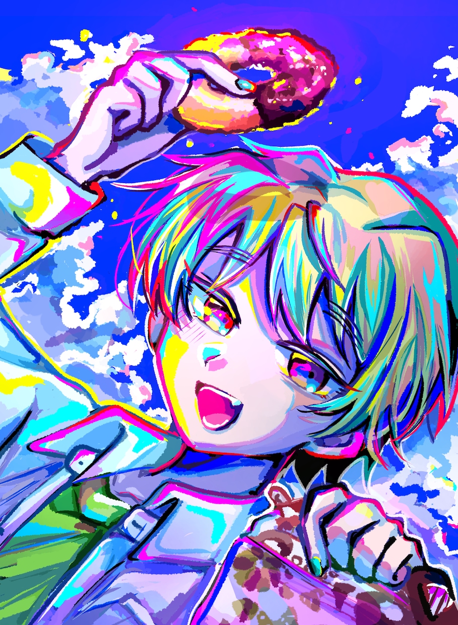 キラキラとしたキャラクターの一枚絵を描きます 色彩鮮やかなキャラクター達をお届けします イメージ1