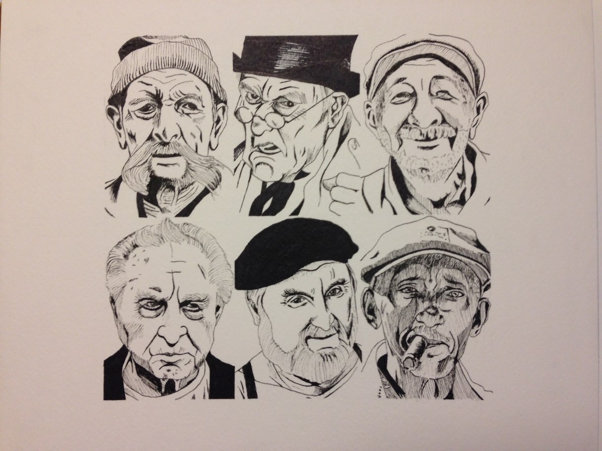 リアルなデッサン風の似顔絵(人物・動物)を描きます 鉛筆スケッチ画、写真を組み合わせ背景も◯。印刷・原画郵送 イメージ2