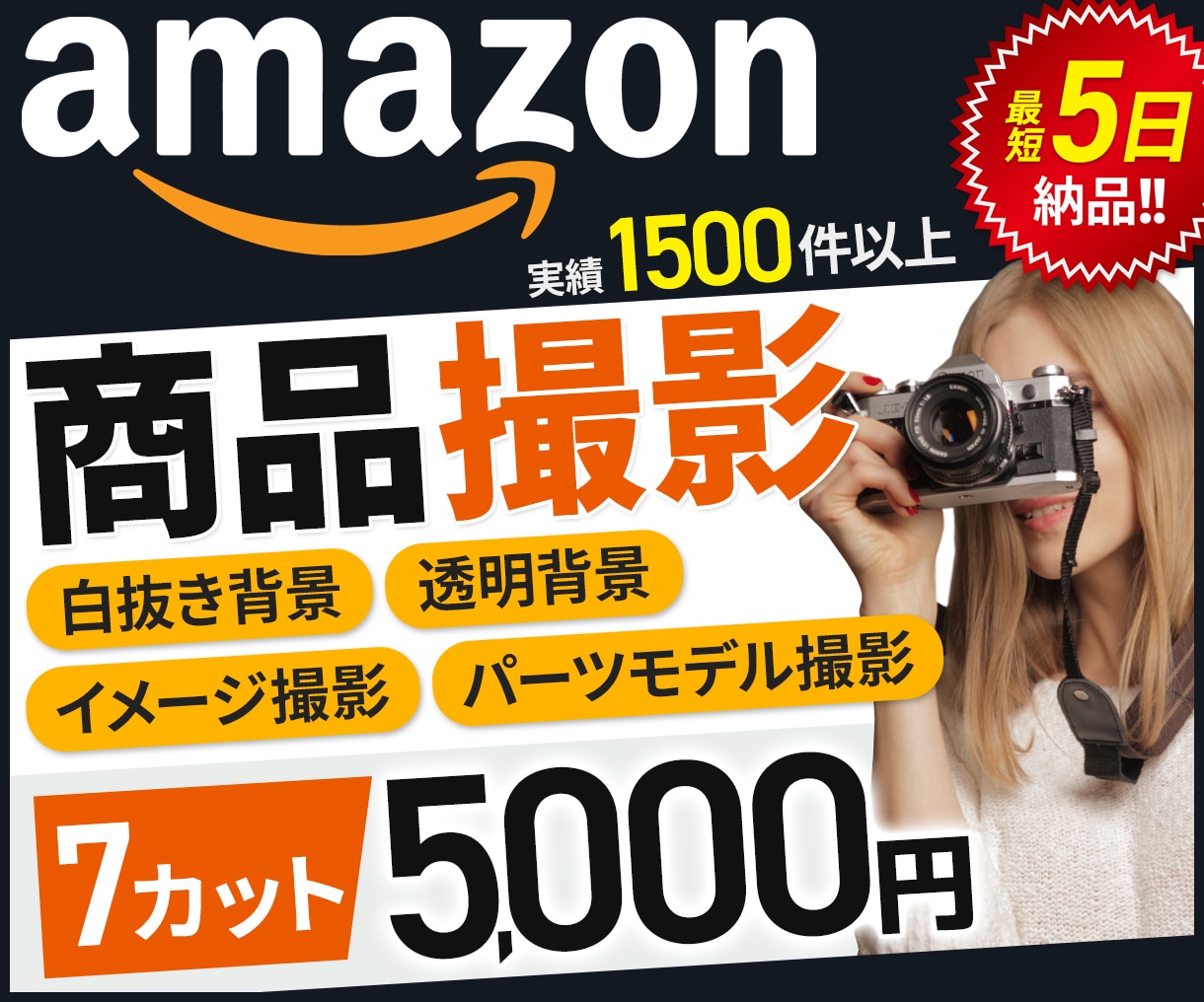 Amazon専売「売れる」7枚画像の商品撮影します 中国輸入・OEMなど、アマゾンLP用の商品画像の写真撮影代行 イメージ1