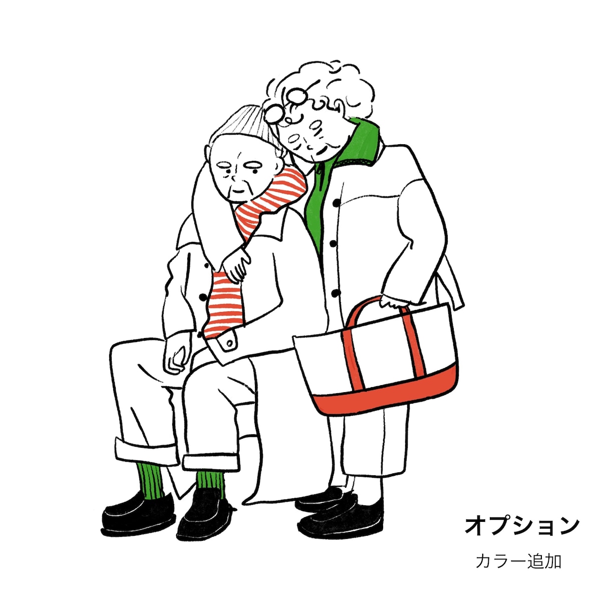 ゆるくておしゃれな似顔絵イラスト描きます 大切な人や日常をイラストに。やさしいデフォルメ似顔絵描きます イメージ4