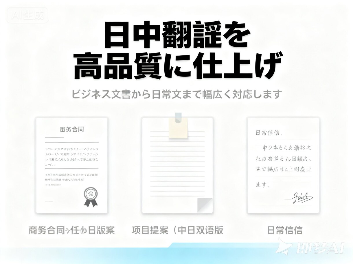 日中翻訳を高品質に仕上げます ビジネス文書から日常文まで幅広く対応します イメージ2