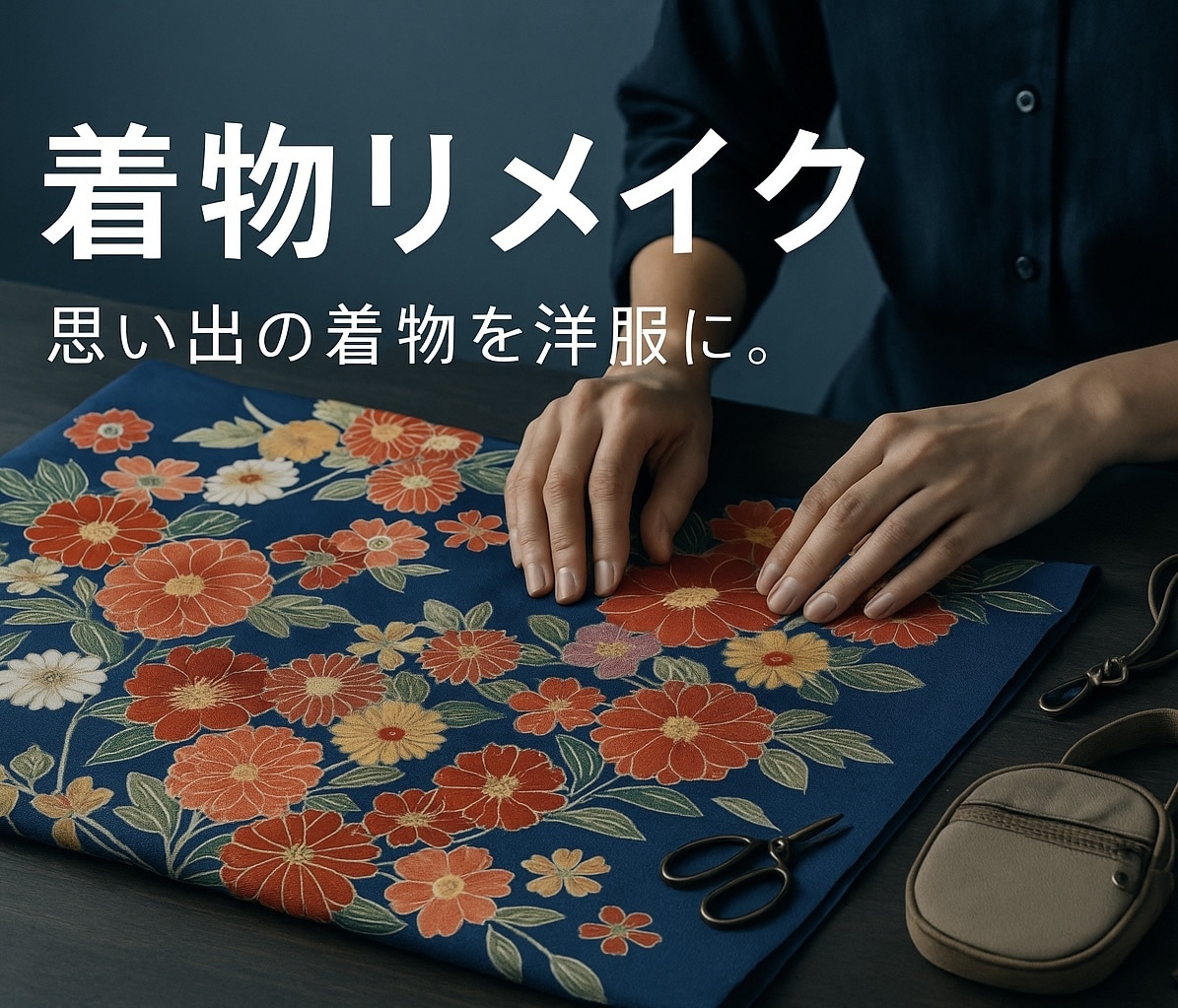 思い出の着物を、普段使いへリメイクします 思い出の着物を、普段使いのお洋服はバッグなどリメイク承ります イメージ1