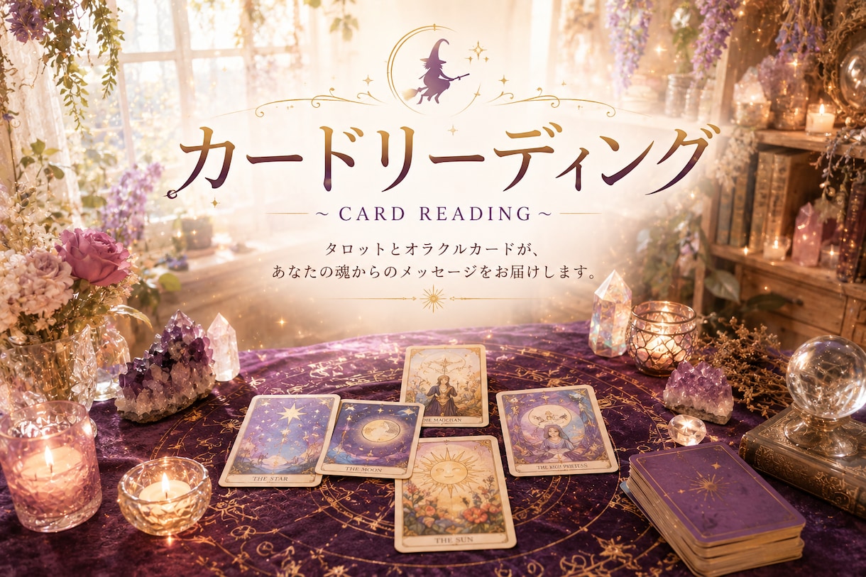 カードを通して、心の答えを見つけます 迷いを確信へ！カードからのメッセージはその答えを導く光☆ イメージ1