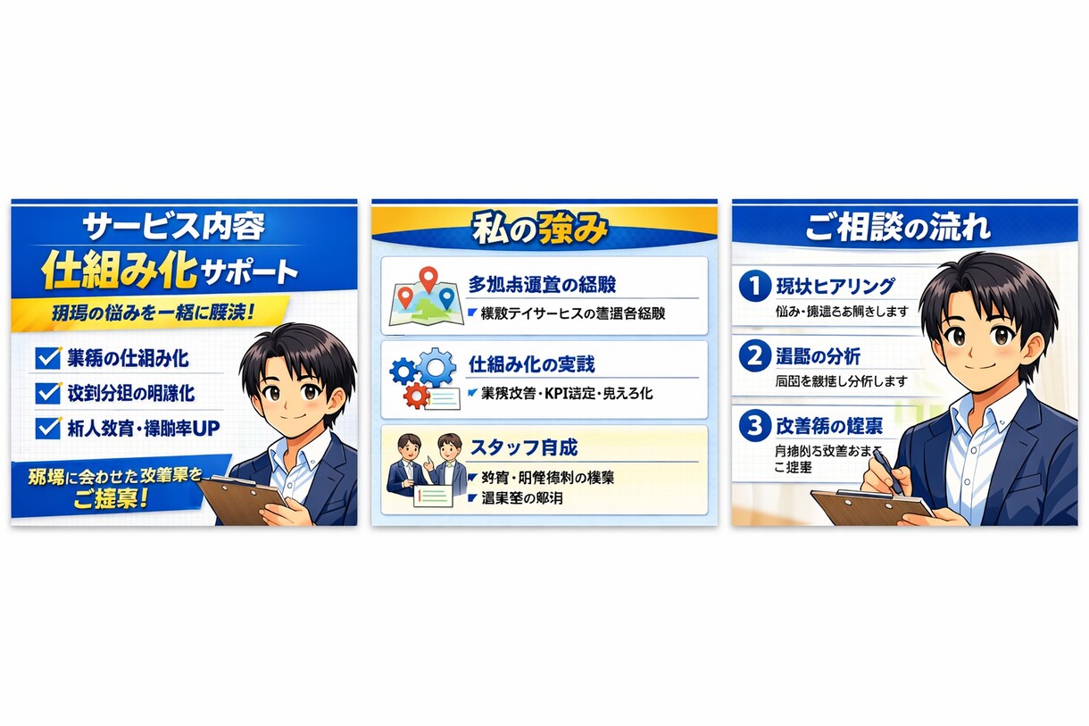 デイサービス運営・お悩み相談、サポートします 現場改善と仕組み化を丁寧に支援します イメージ2