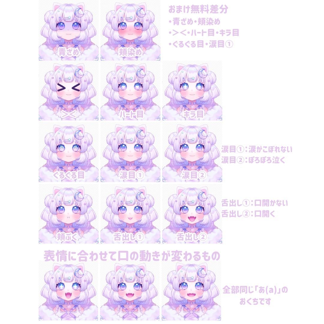 もちかわVtuber作成します お試しシンプルプラン～高可動域まで！ イメージ8