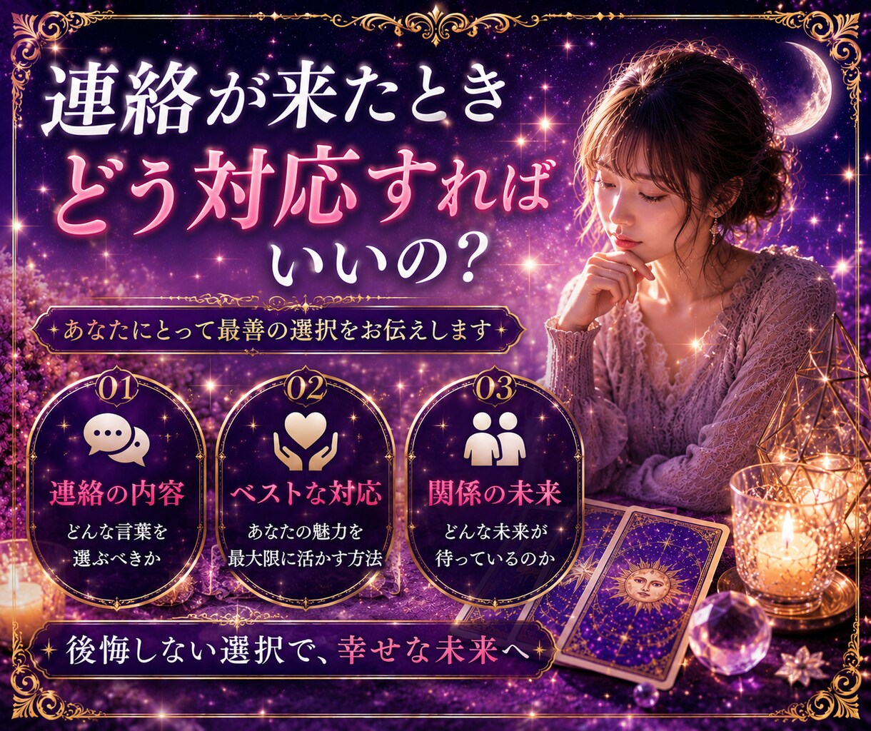 連絡が来ないあの人の本音を視ます なぜ連絡がないの？今の気持ちと今後の流れを読み解きます イメージ5
