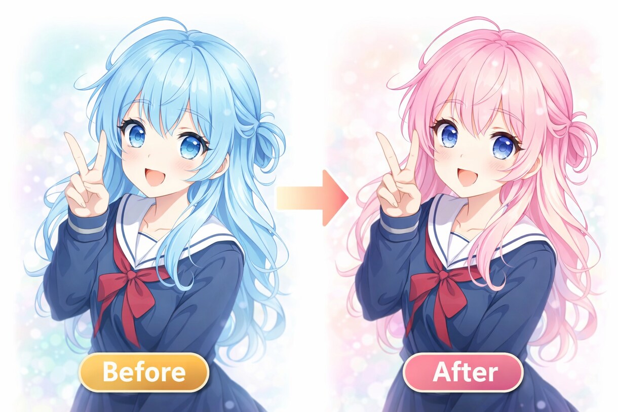 イラストの色変更をお手伝いします イメージはそのまま、色だけ変えたい方へ イメージ1
