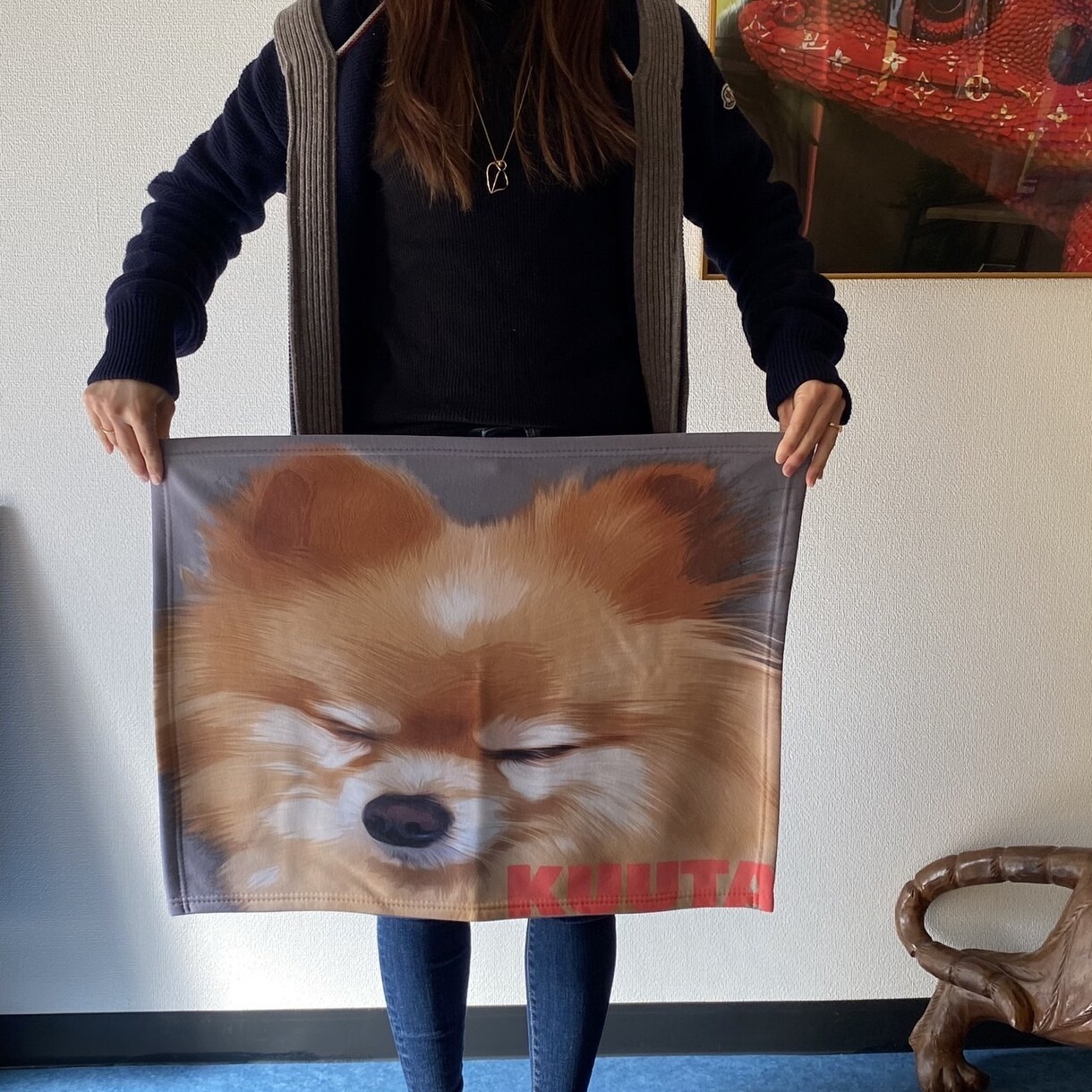 可愛いペットちゃんを油絵風デジタルアートにします 大切なペットちゃんを世界に1つのオリジナルブランケットに！！ イメージ4